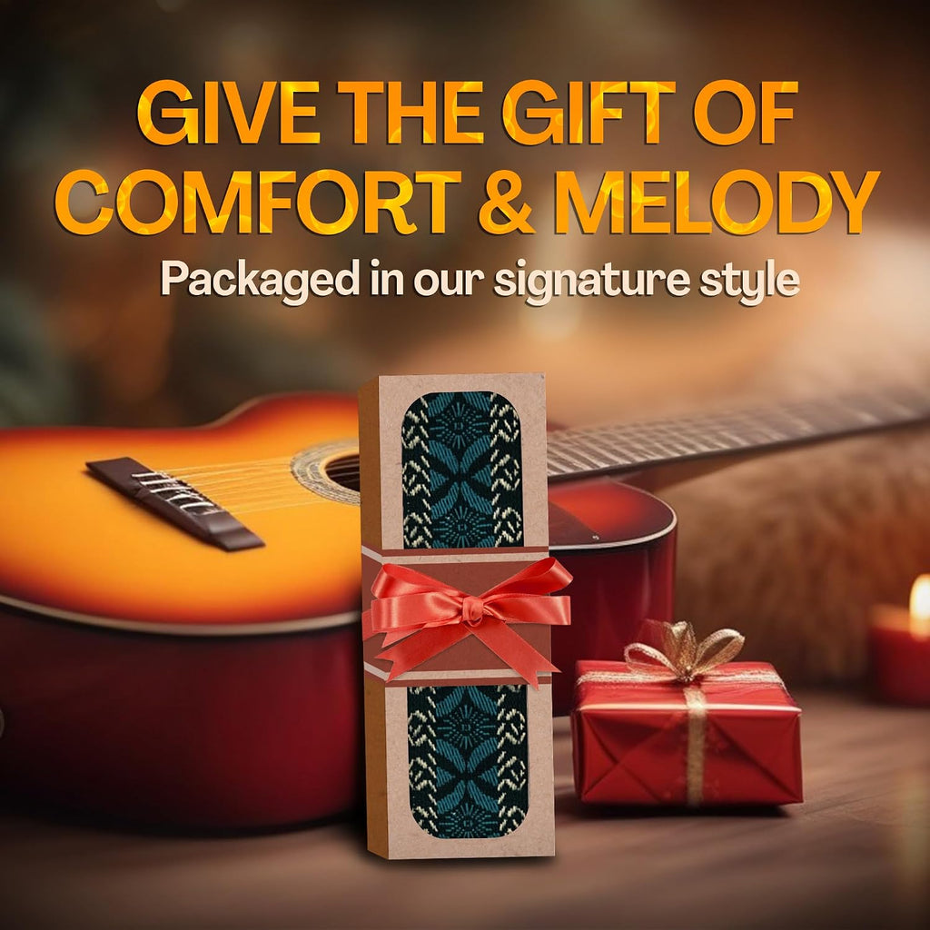 Guitar Strap For Acoustic, Electric and Bass Guitars, Adjustable Padded Leather Ends Guitar Straps For Men and Women