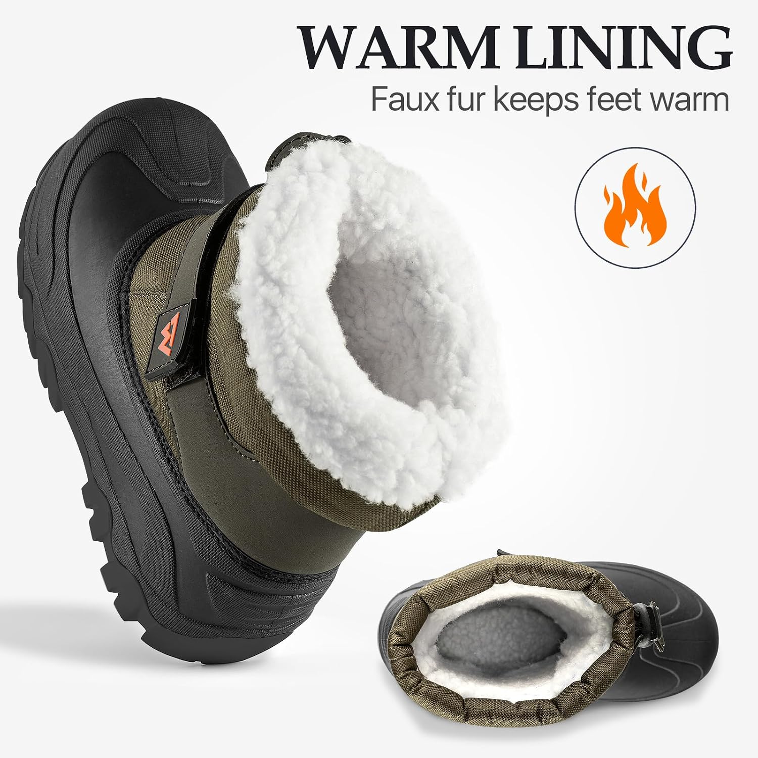 Boys Girls Snow Boots for Little/Big Kids | Waterproof,Lightweight,Outdoor Warm Cozy,Anti-Slip,Mid Calf,Lining