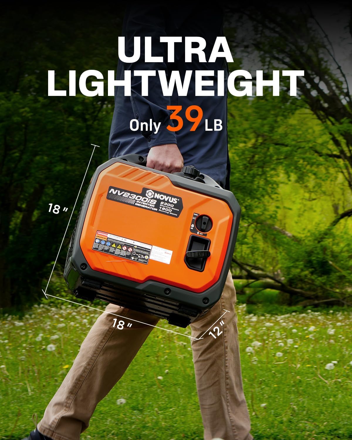 2300 Watts Portable Inverter Generator, Super Quiet Gas Generator, Stable Small Generators for Camping, Home and RV