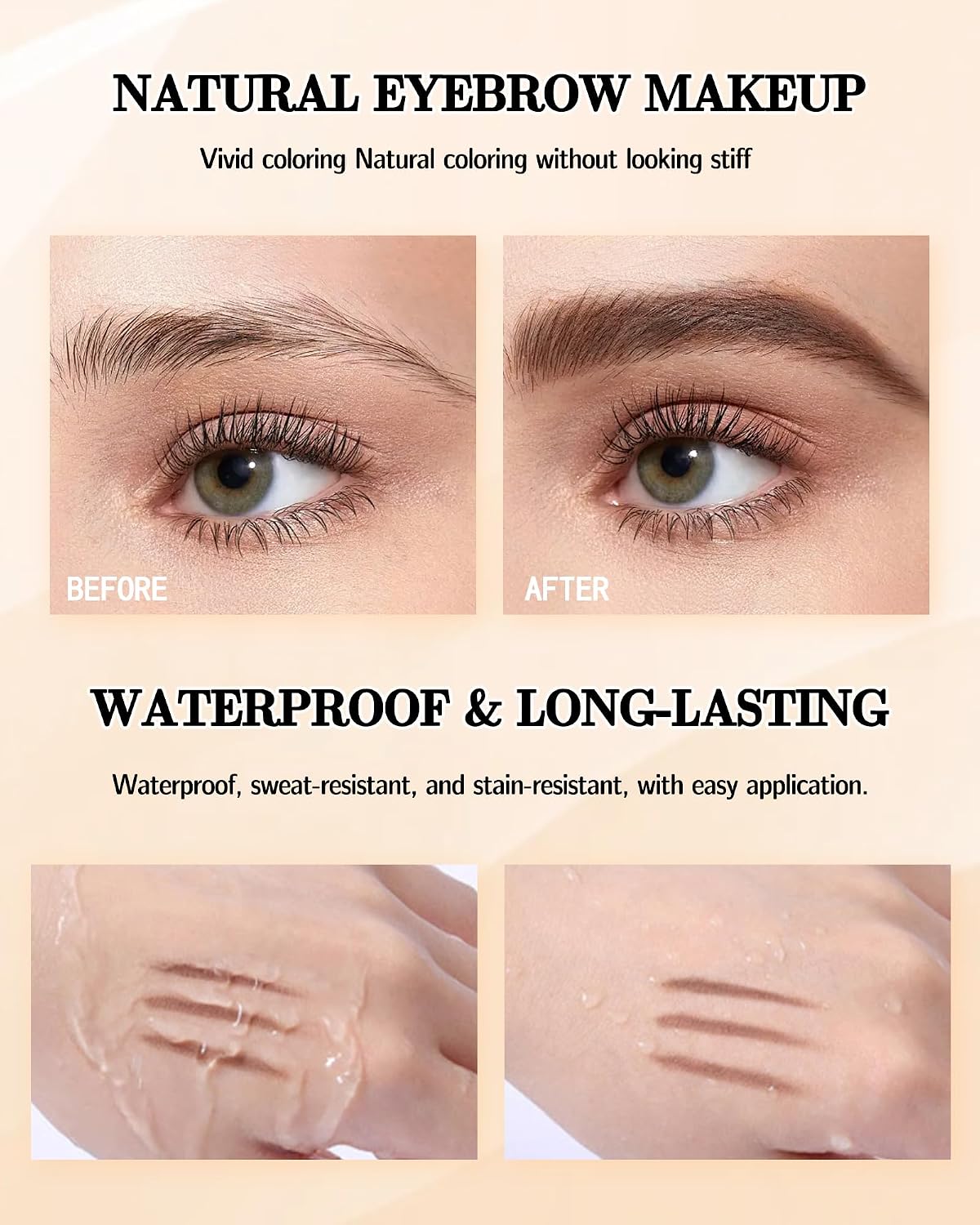 Eyebrow Powder Makeup, Light Dark Brown Eye Brow Tinting Filler for Women