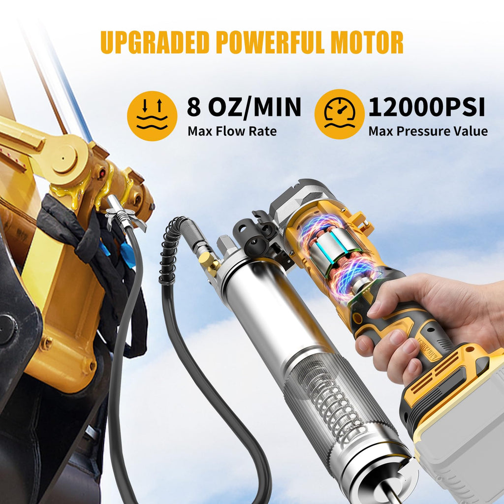 Cordless Grease Gun Compatible with DeWalt 20V MAX Battery(Tool Only)