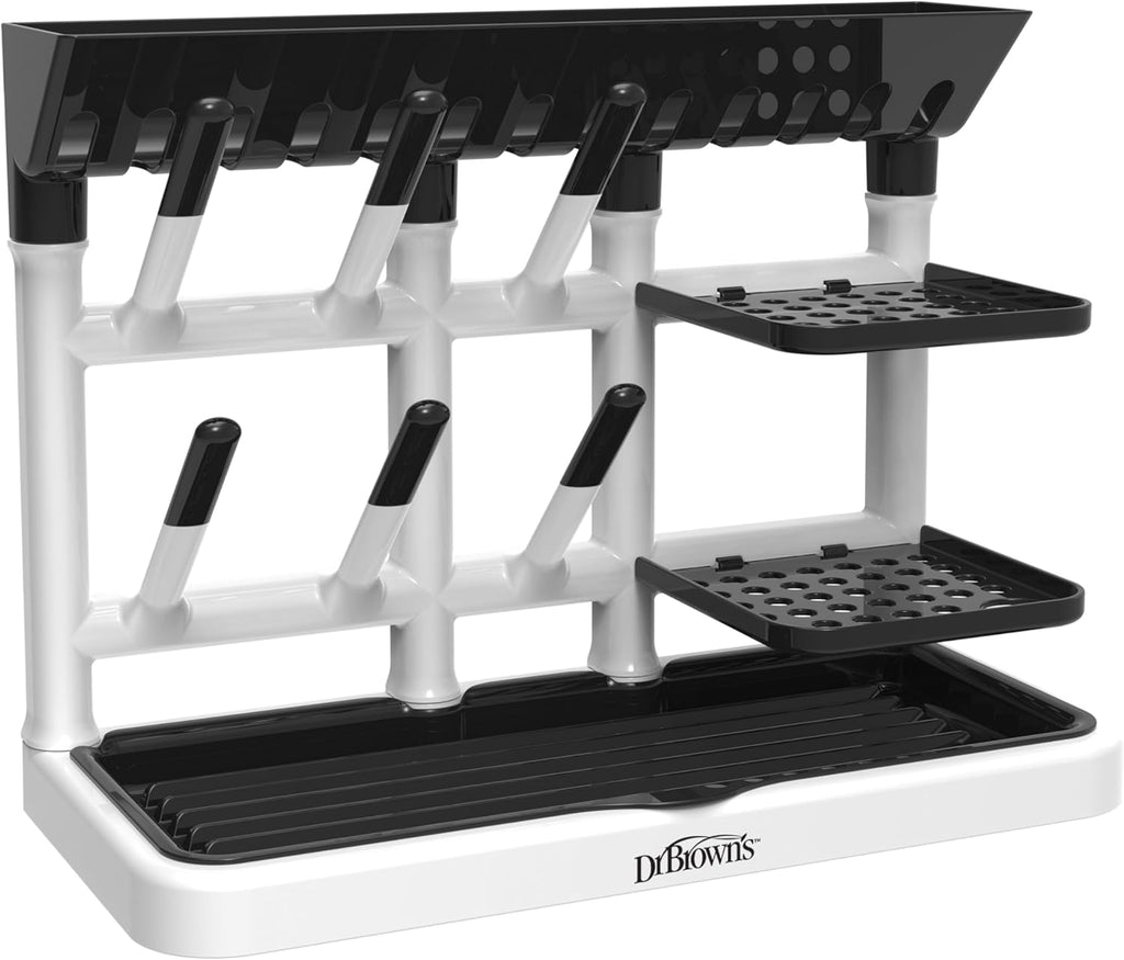 Drying Tower, Stand-Up Drying Rack, Countertop Baby Bottle Drying with Organized Storage for Baby Essentials, Space