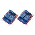 Podazz 2 Pcs DC 12V Relay Module 2 Channel Relay Switch with Opto Isolated High/Low Level Trigger