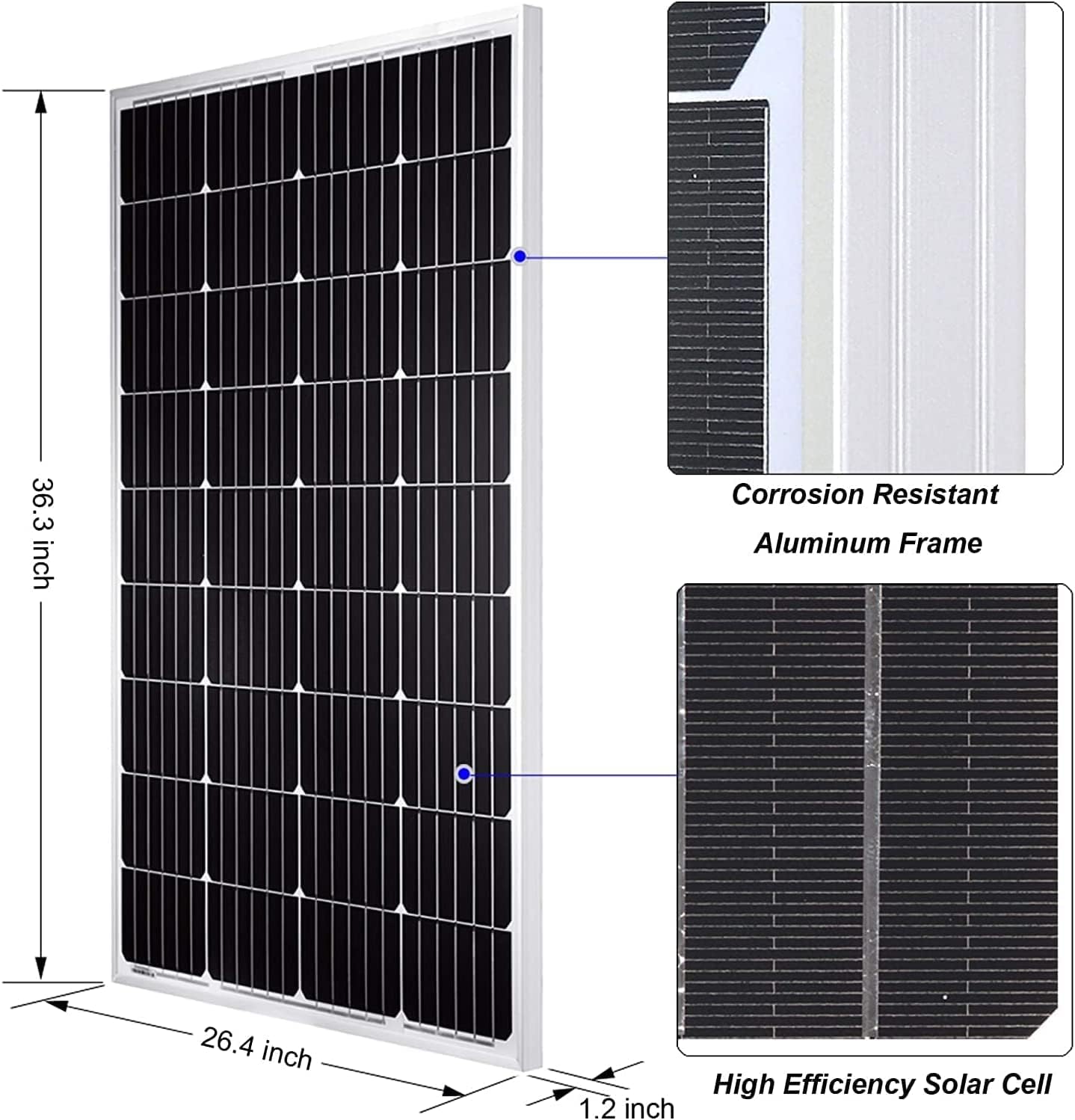 Wind Turbine Vertical Axis Generator 200W12V + 2 PCS 100W 12V Monocrystalline Solar Panel Kits Suit for RV Marine