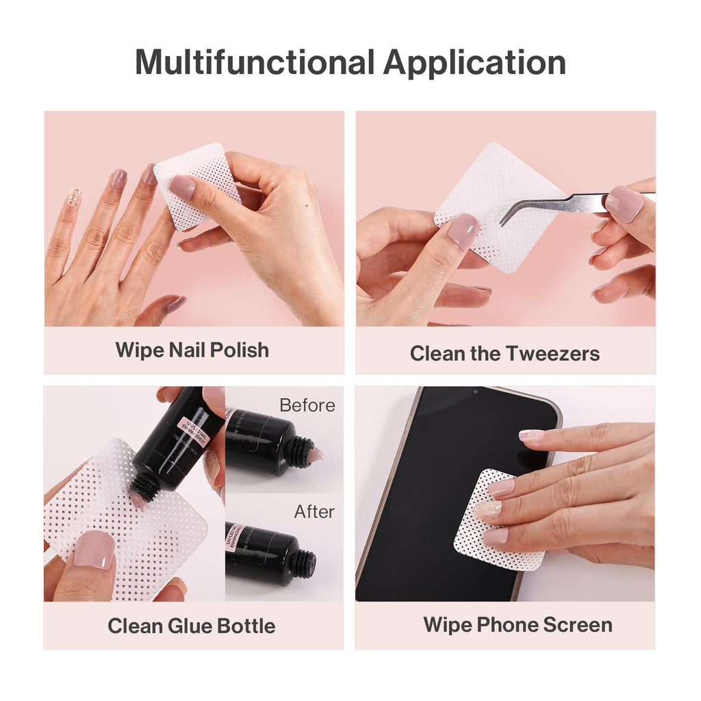 1050PCS Lint Free White Nail Wipes