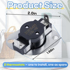 2 Pcs WE04X26214 Dryer Operating Thermostat, L130-10F, Compatible with GE