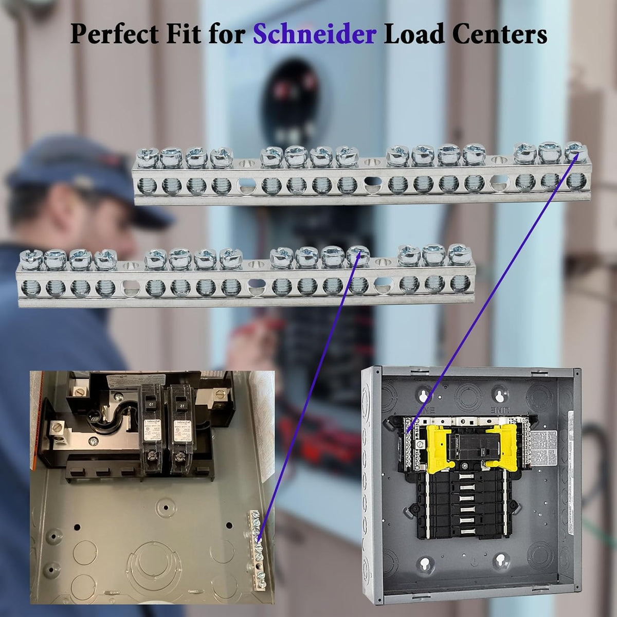 Ground Bar Kit for Square D 2 Pack