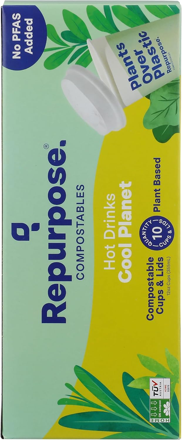 Repurpose, Cup And Lid Set Compostable, 10 Count
