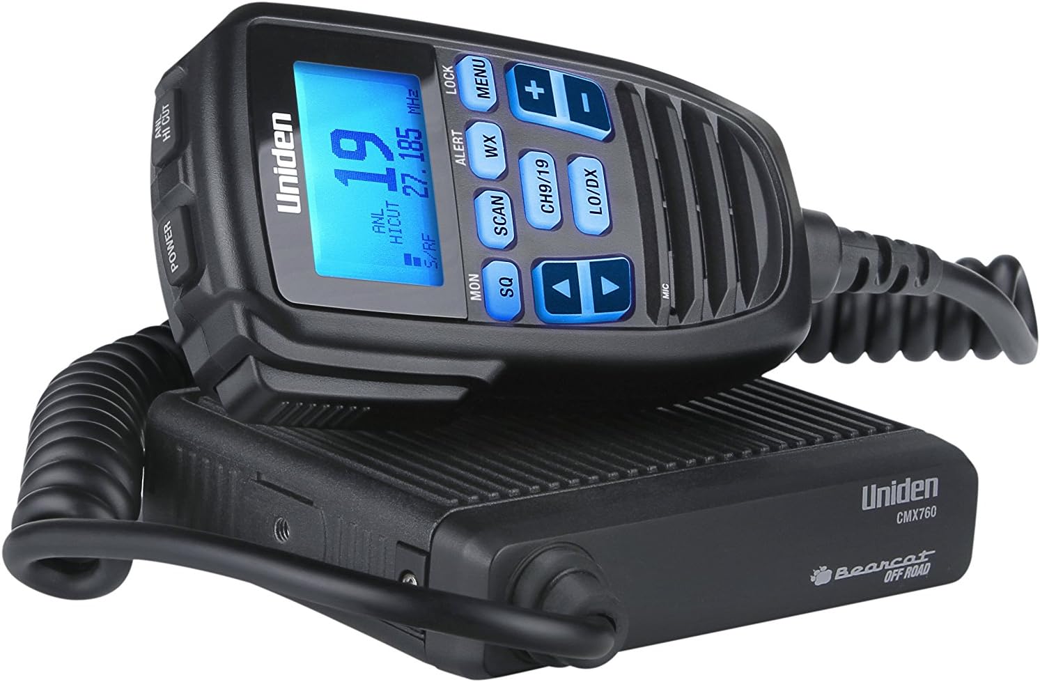 CMX760 Bearcat Off Road Series Compact Mobile CB Radio, 40-Channel Operation, Ultra-Compact for Easy Mounting, Large