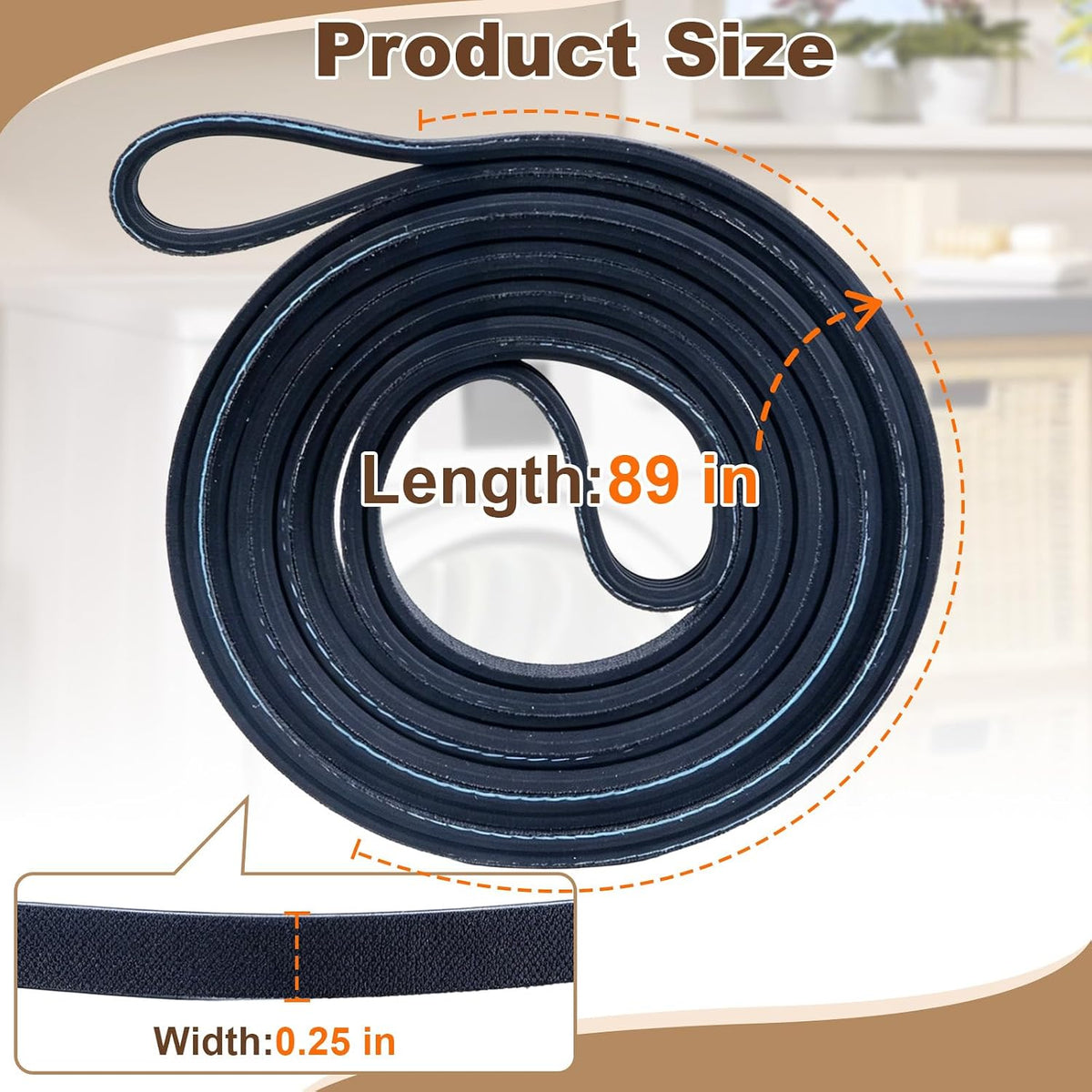 2-Pack Dryer Drum Belt Replacement Replaces HTX24EASK0WS etc