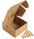 Small Shipping Boxes 4x4x2 Inches - 50 Pack Brown Corrugated Cardboard boxes for Packaging Small Business, Mailer Box