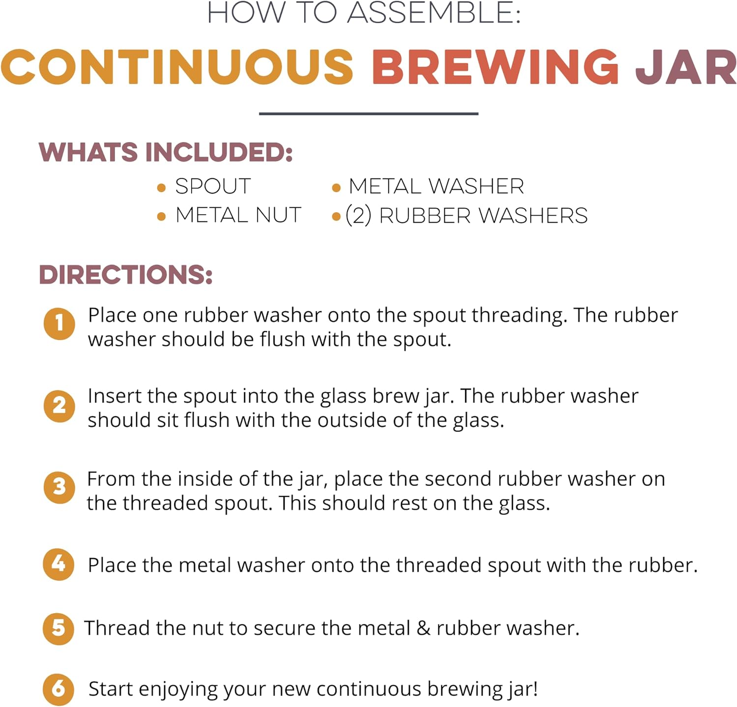Continuous Kombucha Brewing Jar with Spigot | 5 Liter Glass Jar with Spout for DIY Fermentation | Long Term Kombucha