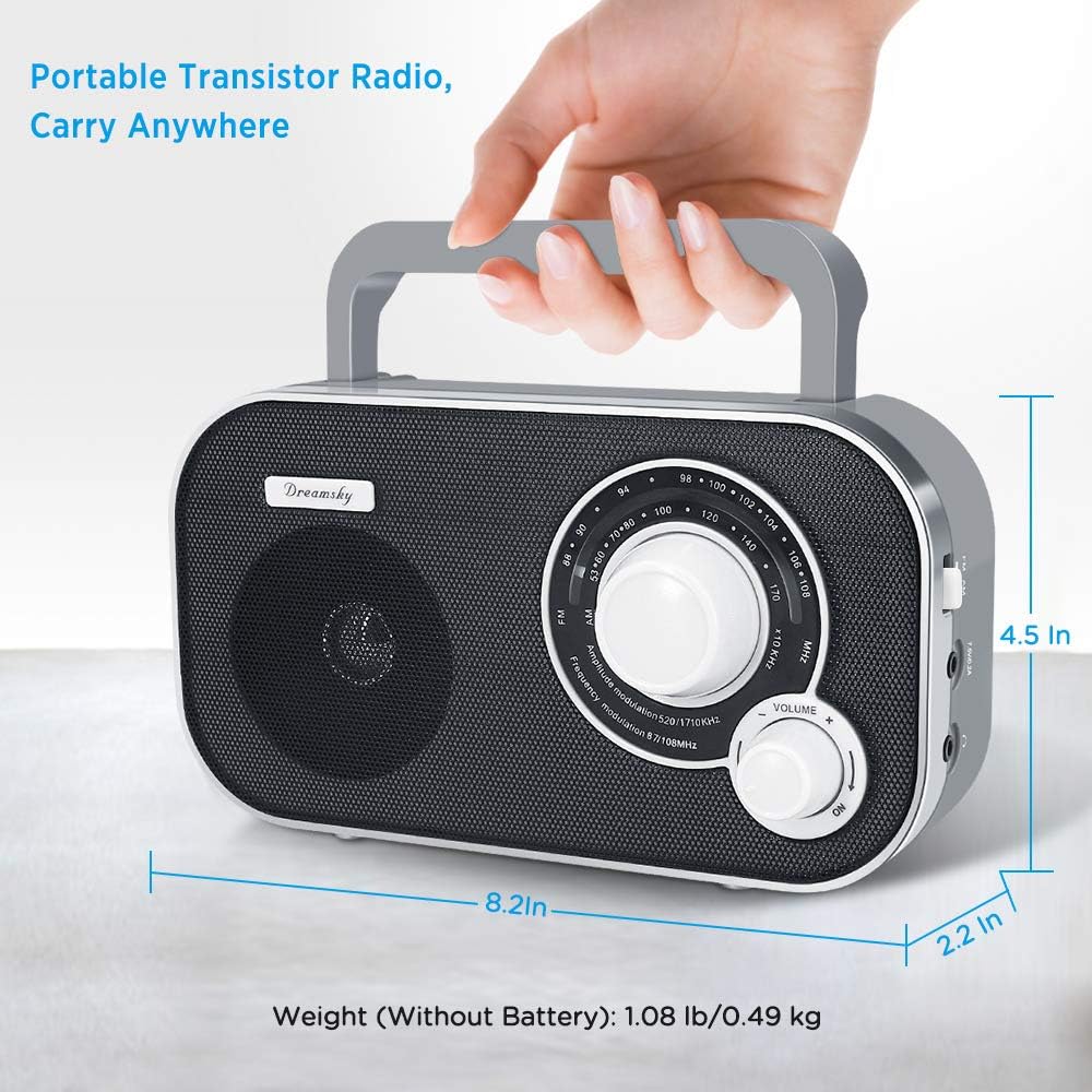 AM FM Portable Radio Plug in Wall or Battery Operated