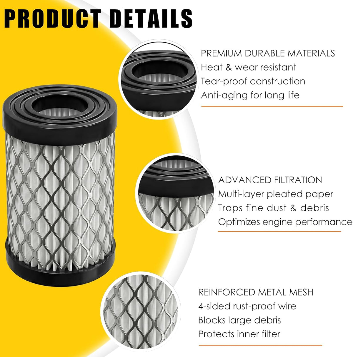 35066 Air Filter Fits Tecumseh 740019B 740095,Craftsman 63087A 33342