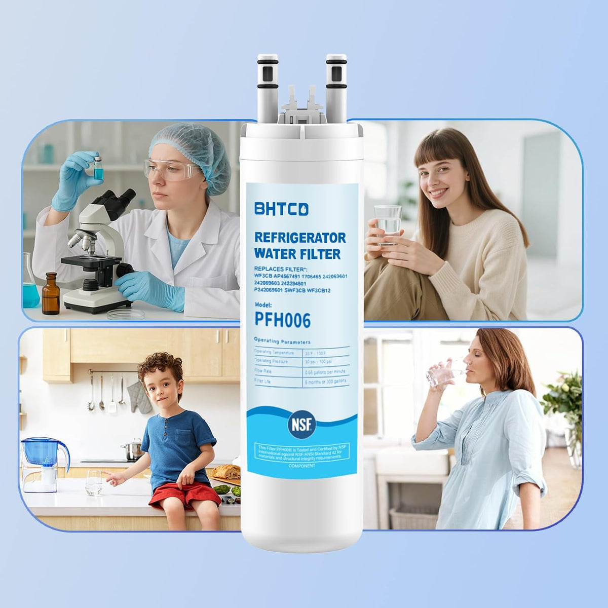 FFSS2615TS LFSS2612TF LFSS2612TE Water Filter for Frigidaire Refrigerator