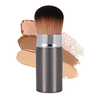Round Retractable Kabuki Brush for Foundation, Blush & Bronzer, 1 Ct