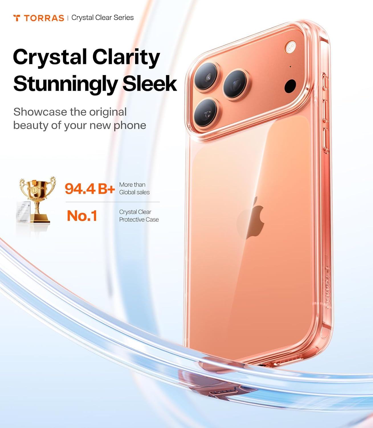 for iPhone 17 Pro Max Case Crystal Clear, [Anti-Yellowing][Military-Grade Protection], Ultra Slim Transparent
