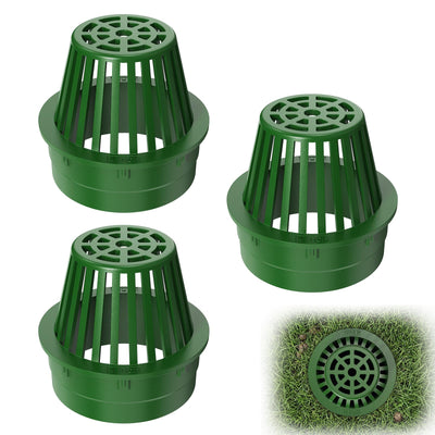 4 Inch Atrium Drain Grate, Outdoor Drain Cover for 4 in. Sewer and Drain Pipe Fittings, Raised Yard Drain Grate for