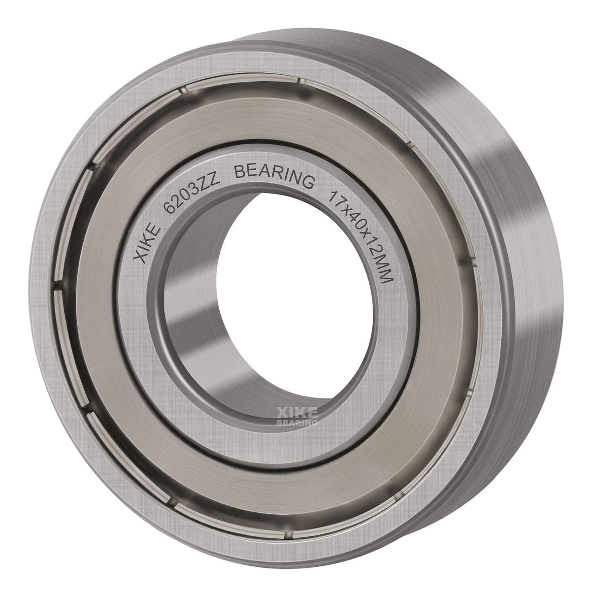XiKe 6203ZZ Shielded Ball Bearings, 17x40x12mm Chrome Steel, 4 Pack