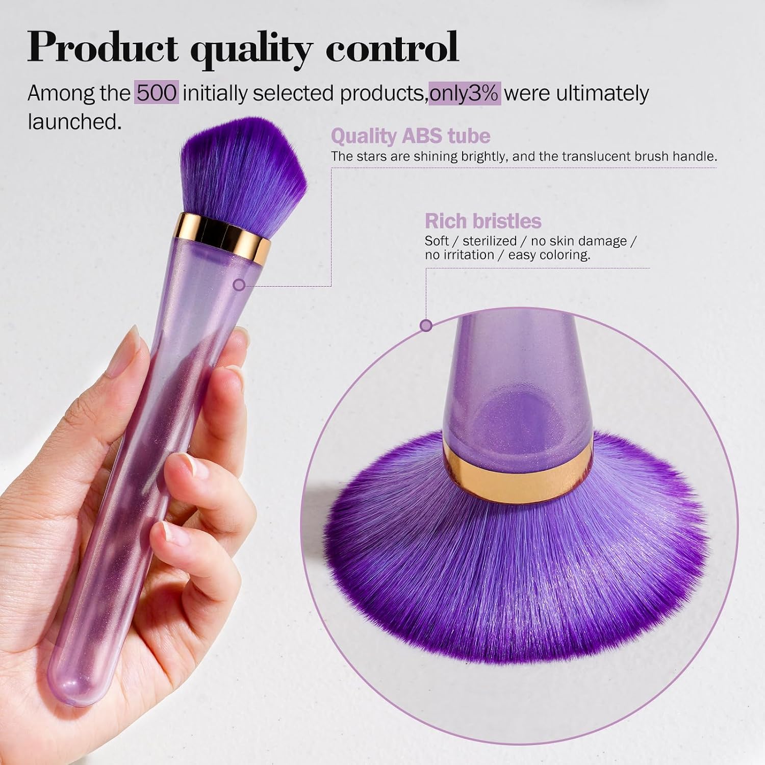Professional 4 Pcs Makeup Brush Set WithTriangle Sponges, Extra-large Dual-purpose Makeup Sponge & Soft Finger