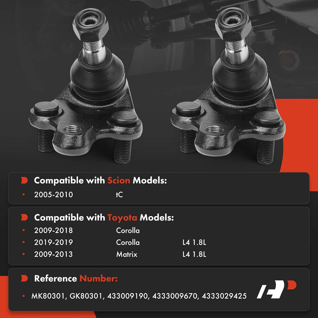 A-Premium Front Lower Ball Joint Forge Steel Compatible with Toyota & Scion