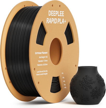 Rapid PLA Plus Filament 1.75mm Black 1kg | High Speed 3D Printer Filament Up to 600mm/s, PLA+ Filament Dimensional