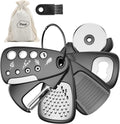 Kitchen Unique Gadgets Set 6 Pieces, Space Saving, Cheese Grater, Bottle Opener, Fruit Vegetable Peeler, Pizza