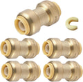 5PC HeSun 3/4" x 3/4" Push to Connect Coupling(PF008-5)
