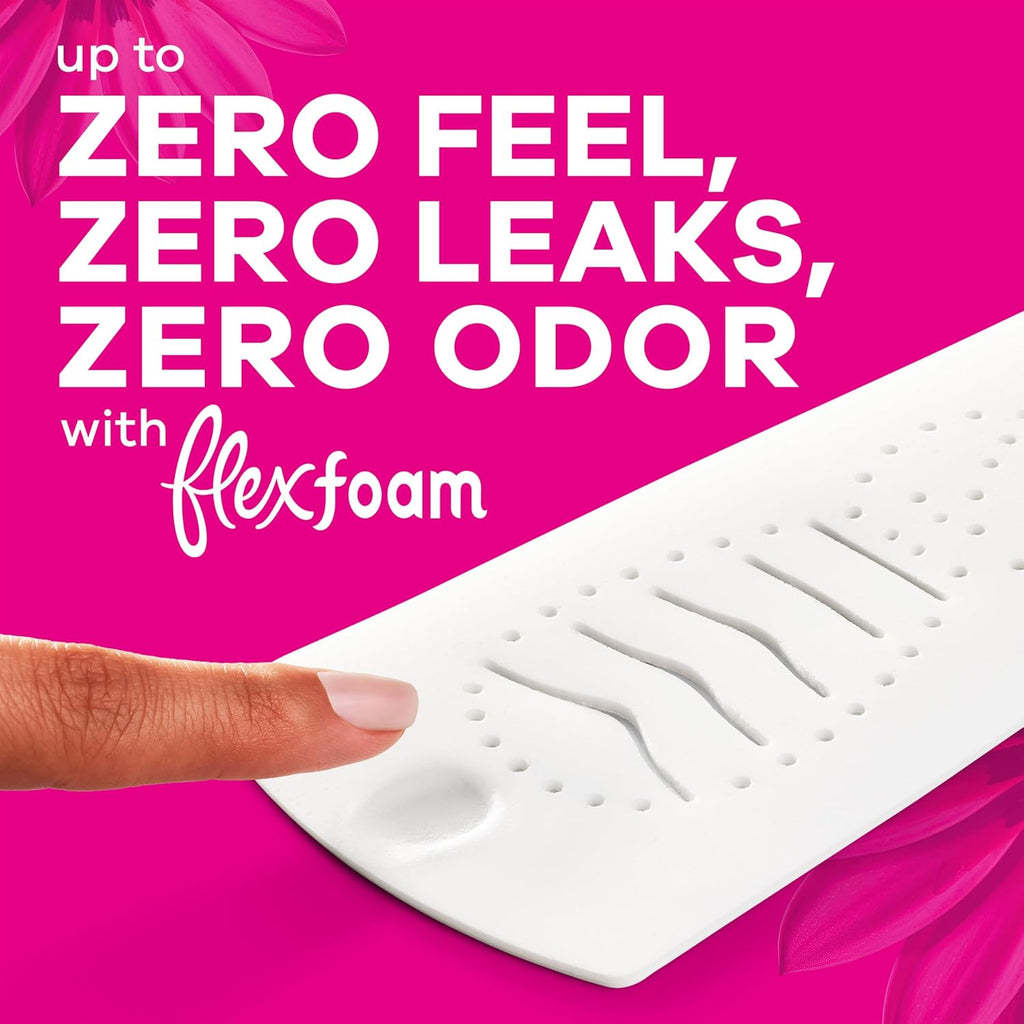 Radiant Feminine Pads for Women, Flexfoam Pads with Wings, Size 2, Heavy Absorbency, Lightly Scented, 78 Count (3