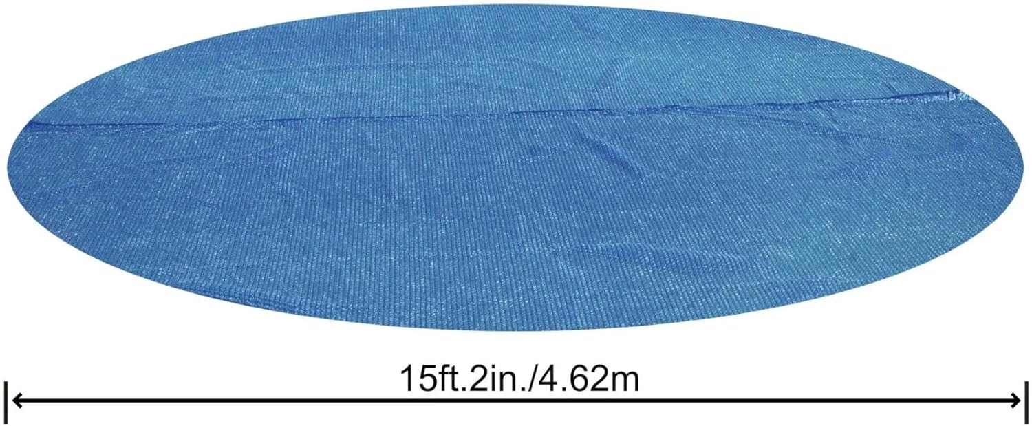 Flowclear 15 Feet Round Above Ground Solar Pool Cover Only for Pool Water Maintenance of Swimming Pools 16 Feet in