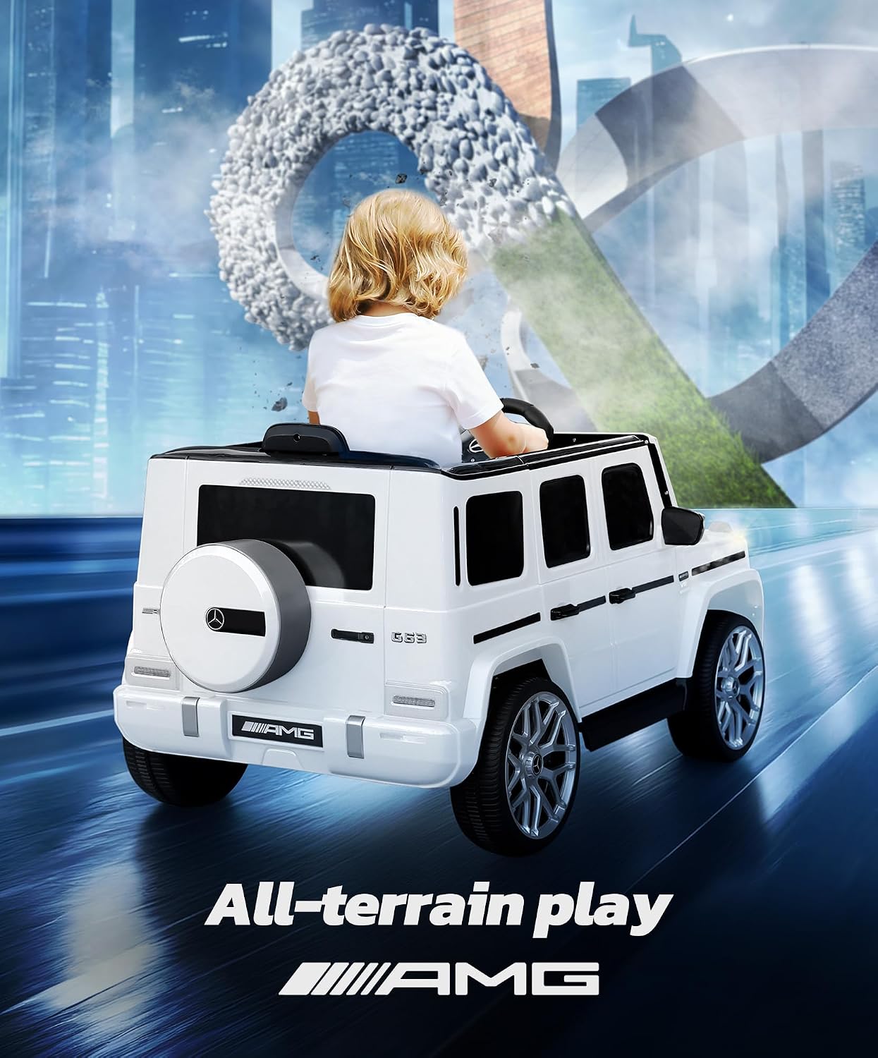 Licensed Mercedes-Benz AMG G63 Ride on Toys,Electric Car for Kids W/Parents Control,Electric Powered G Wagon Ride On