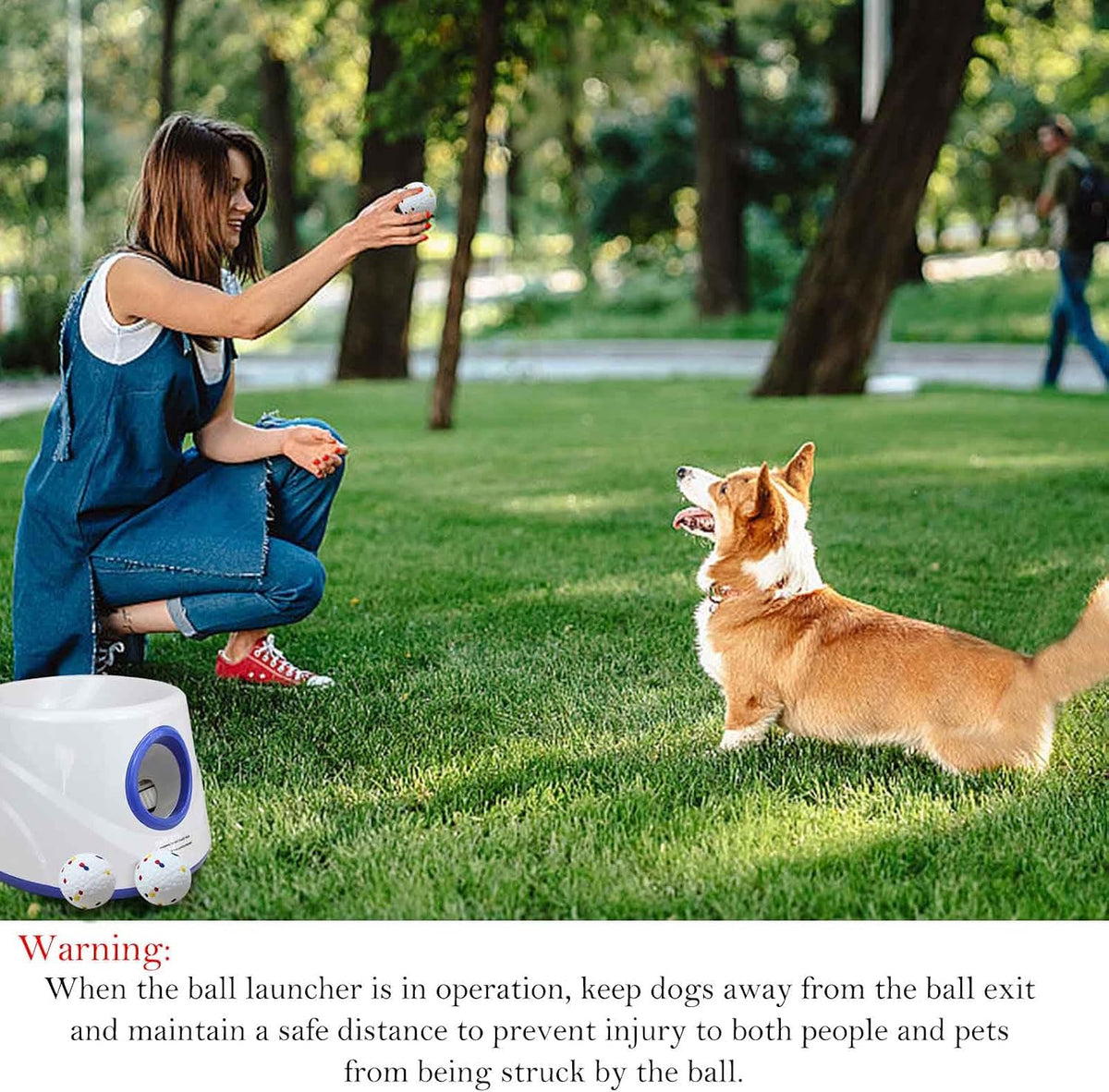 Dog Ball Thrower Launcher,Automatic Ball Launcher for Dogs with 3 Launching Distance 20-45FT,6 2.3 Inch ETPU Tennis