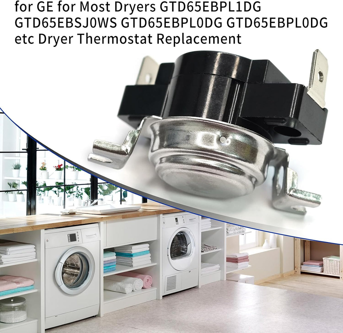 WE04X25198 Dryer Thermostat Replacement Compatible with GE Dryers