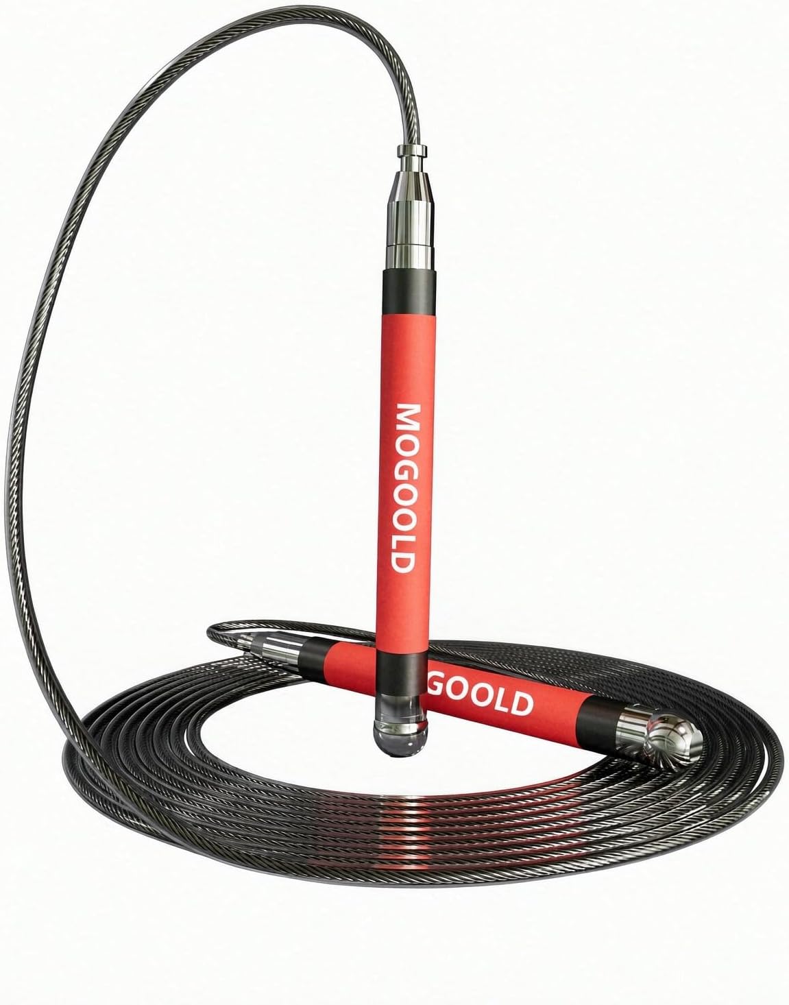 2-in-1 Speed Rope: 2mm for Boxing/MMA & 3mm for CrossFit - Tool-Free Adjustable Cable System with Dual Bearings