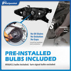 Headlights Assembly with Bulbs for 2016-2023 Toyota Tacoma