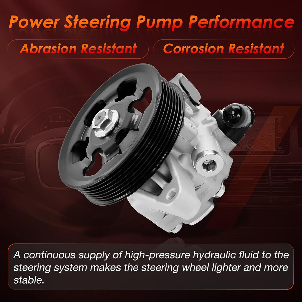 Power Steering Pump Compatible with 2006-2011 Honda Civic 1.8L L4