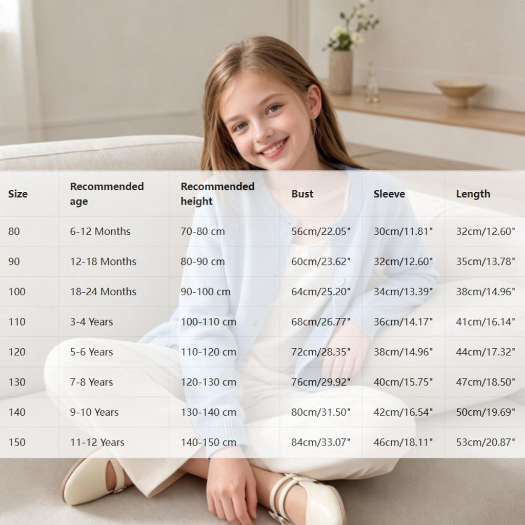 Girls Cardigan Sweater 2026 Fall Kids School Uniforms Cotton Button Down Toddler Sweaters Tops Winter Warm Jacket