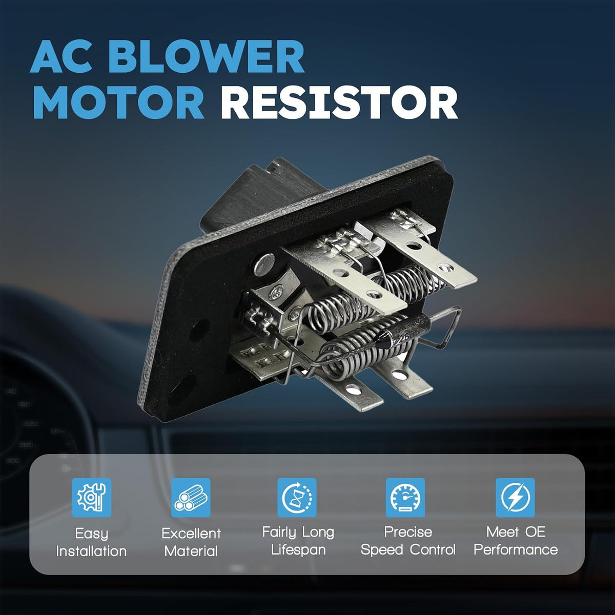 HVAC Blower Motor Resistor with Harness for Ford Sable 1996-2001