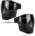 Paintball Mask Anti Fog, Full Face Tactical Mask Goggles Detachable for Motorcycle Cycling Skiing Halloween CS Game