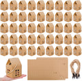 50 Pack House Shaped Gift Boxes, 3.2'' x 3.2'' x 5''