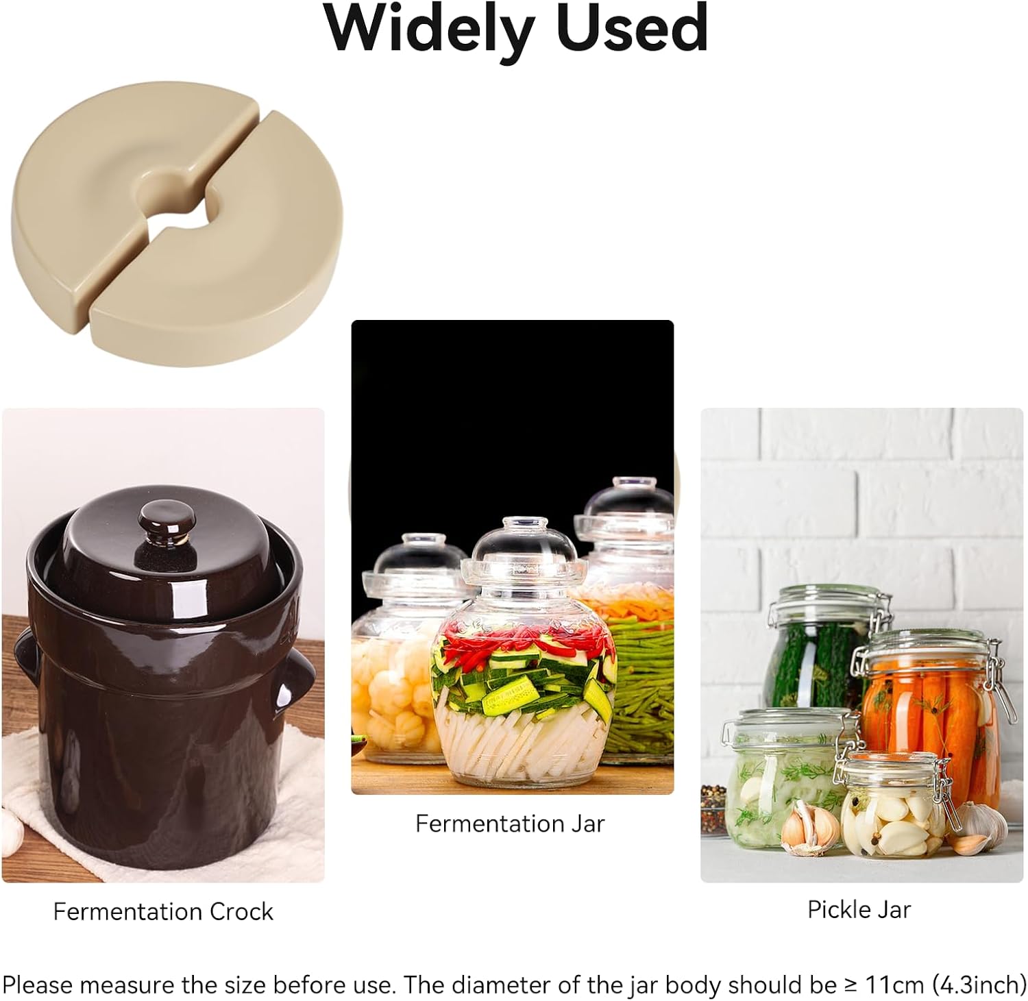 Fermentation Crock Weight - Ceramic Fermentation Stone Weight for Gallon Jar Canning Pickling Cabbage Kimchi