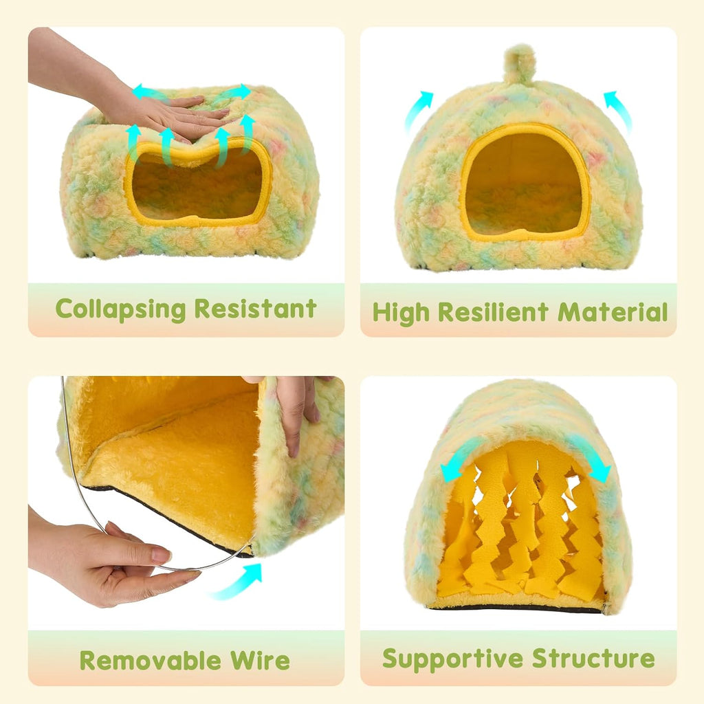 2-Pack Guinea Pig Tunnel & Hideout Bed Set