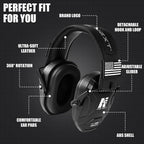 Noise Reduction Ear Muffs,Foldable Shooting Ear Protection,BLACK