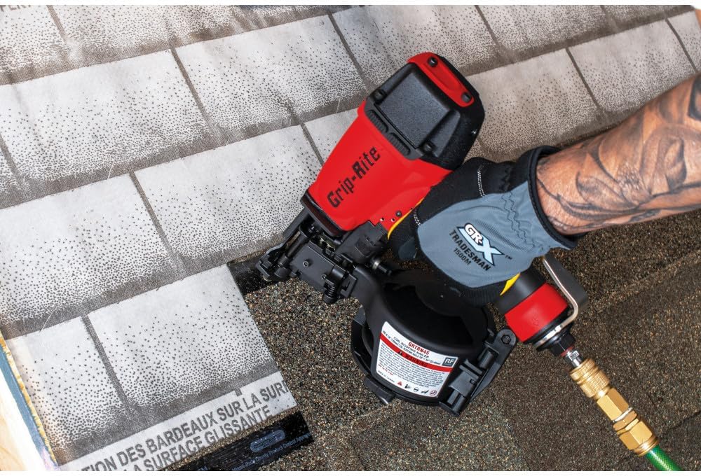 15⁰ Coil Roofing Nailer | 15-Degree Pneumatic Roofing Tool | 1-3/4" Coil Roofing Nailer | Asphalt Shingles