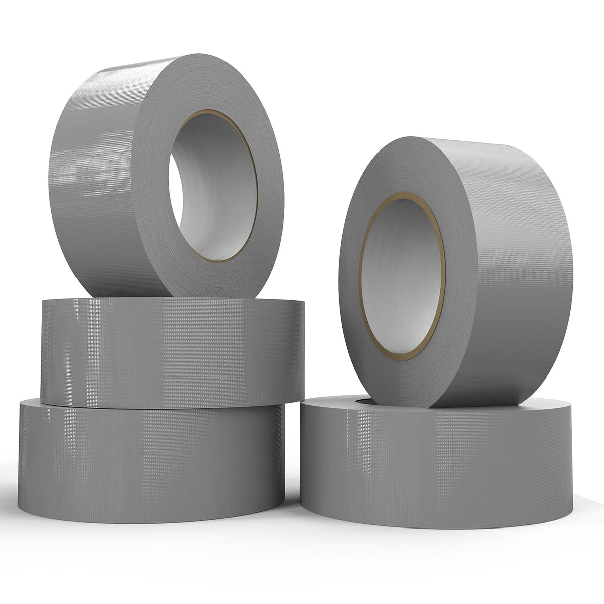 5 Pack Silver Heavy Duty Duct Tape, 2 in x 30 YD (Total 150YD), 9 Mil