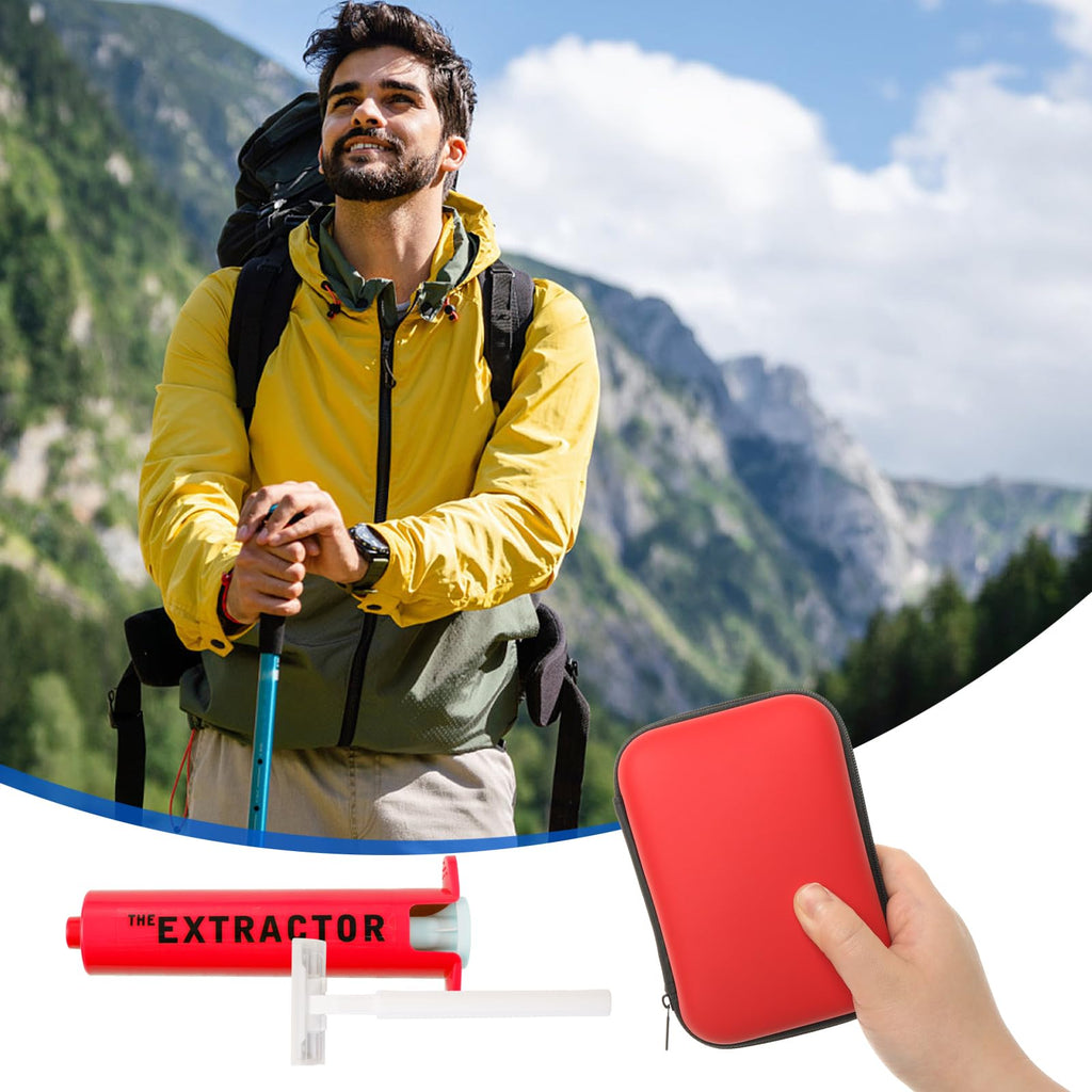 Snake Bite Kit Sting Kit Venom Extractor Suction Pump Emergency Sting Bite Kit First Aid Supplies for Backpacking