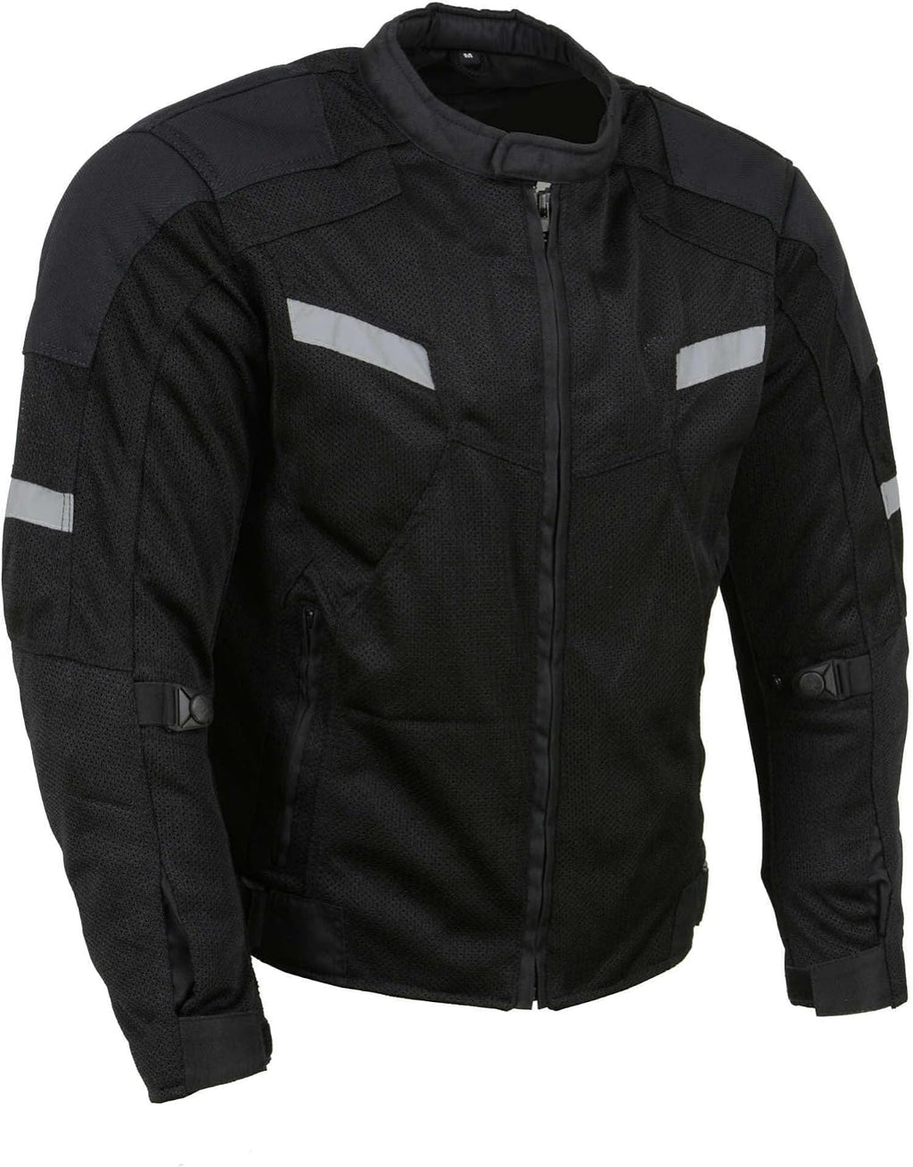 Men’s CE Armored All-Season Motorcycle Jacket - X-Large | All Seasons, Impact Protection ,Textile Racer Design, Vented