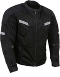 Men’s CE Armored All-Season Motorcycle Jacket - X-Large | All Seasons, Impact Protection ,Textile Racer Design, Vented