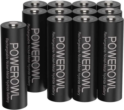 Rechargeable AA Batteries, 2800mAh High Capacity Double A Batteries 1.2V NiMH Low Self Discharge (Pack of 12)