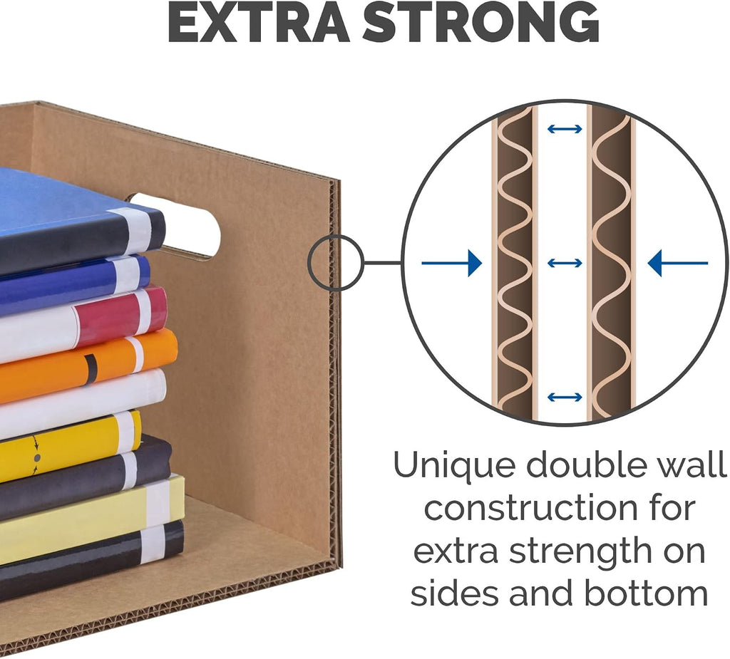 10-Pack Large Classic Moving Boxes with Reinforced Handles